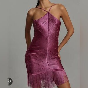 NWT saylor Vianne fringe mini cocktail dress